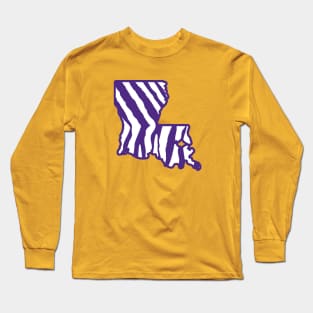 Louisiana Stripes - Gold Long Sleeve T-Shirt